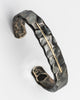 Wide Random Pattern Cuff Bracelet with 18K Gold Inlay: Men & Women
