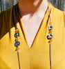 Citrine Chain Necklace with Small Washers