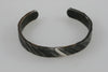 Wide Rope Pattern Cuff Bracelet With Sterling Silver Inlay: Men & Women